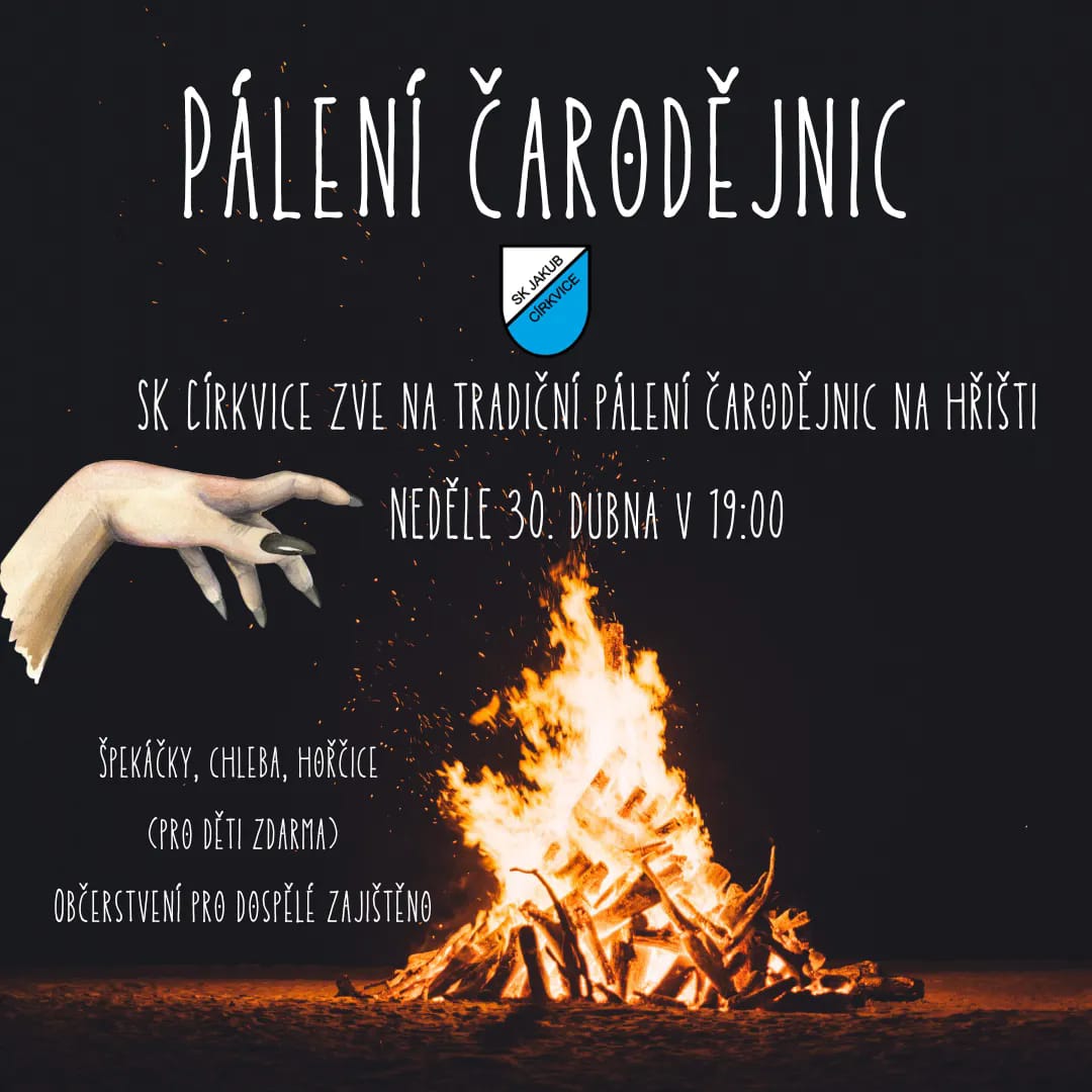 Pálení čarodějnic na hřišti