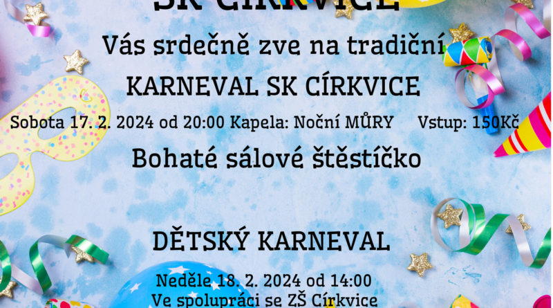 🎉🎭 Karneval s SK Církvice! 🎭🎉